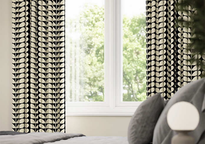 Orla Kiely Solid Stem, Black - Made to Measure Curtains - Image 5